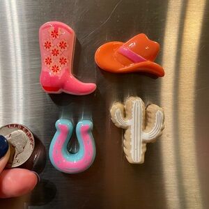 Colorful Western-Themed Magnets Set